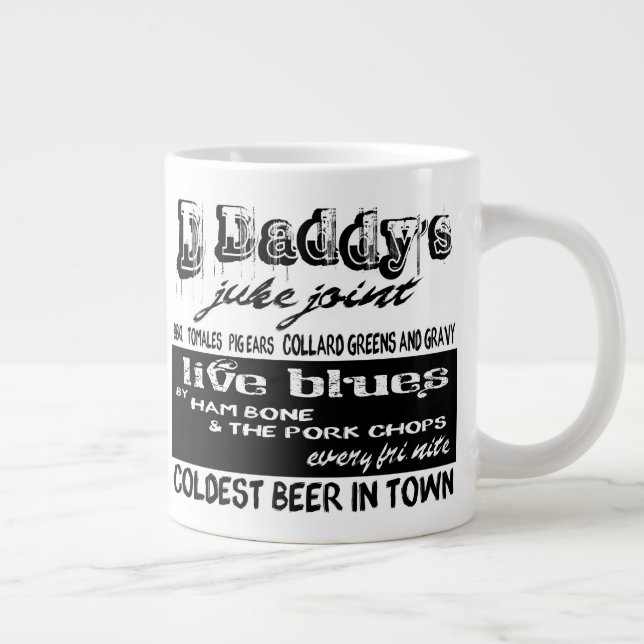 Géante Tasse de café Musique Blues Publicité Vintage (Droite)