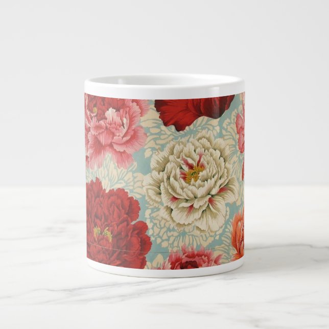 Géante Tasse de pivoine de brocard de tissu de Philip (Devant)