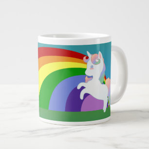 Géante Tasse de spécialité de licorne et d'arc-en-ciel