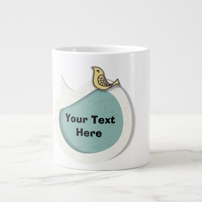Géante Tasse d'éléphant de bulle de la parole (Devant)
