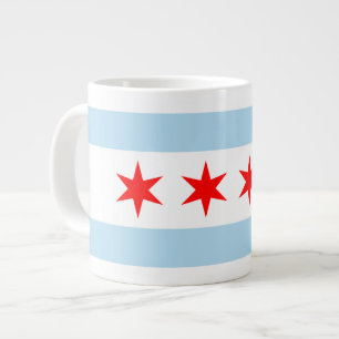 Géante Tasse d'éléphant de drapeau de Chicago