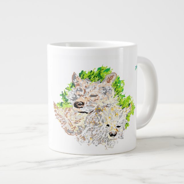 Géante Tasse / Loups (Devant droit)