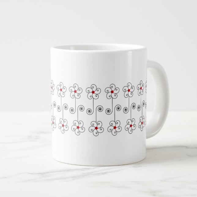 Géante Tasse moyenne de bande de Posie (Devant droit)