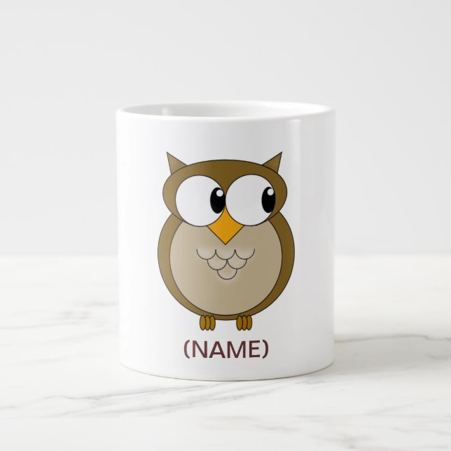 Géante Tasse PERSONNALISÉE de spécialité de HIBOU (Devant)