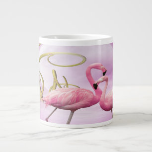 Géante Tasse rose lunatique d'éléphant de Flamants rose