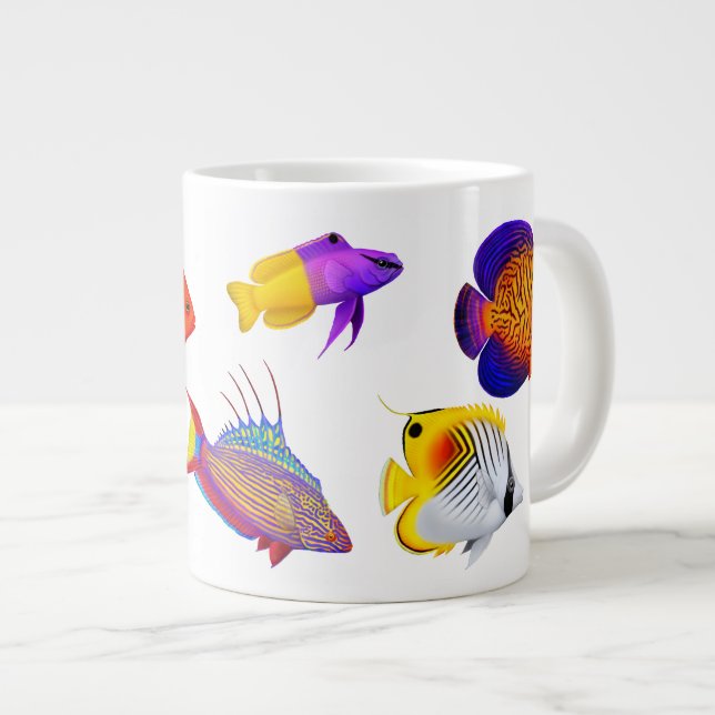 Géante Tasse tropicale de spécialité de poissons de récif (Devant droit)
