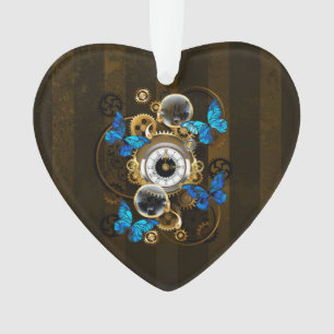 Gears of Steampunk and Blue Butterflies