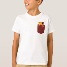 Gecko coloré en T-shirt de poche