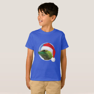 Gecko de Noël - T-shirt de base pour enfants