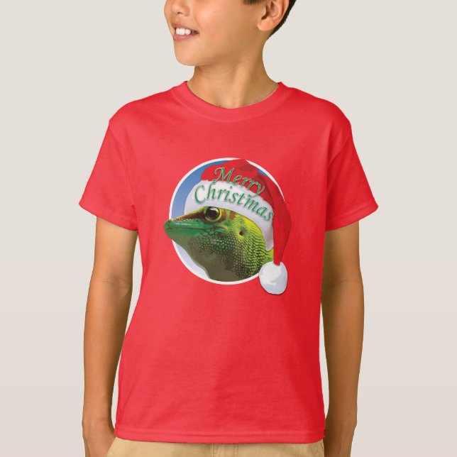 Gecko de Noël - T-Shirt pour les hanches de base d (Devant)