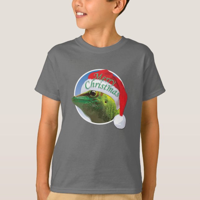 Gecko de Noël - T-Shirt pour les hanches de base d (Devant)