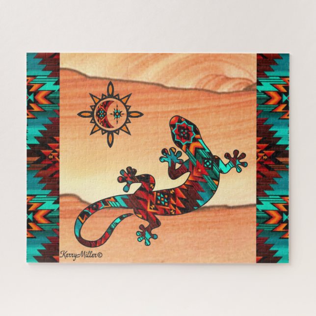 Gecko Lizard Et Sun Jigsaw Puzzle Puzzle (Horizontal)