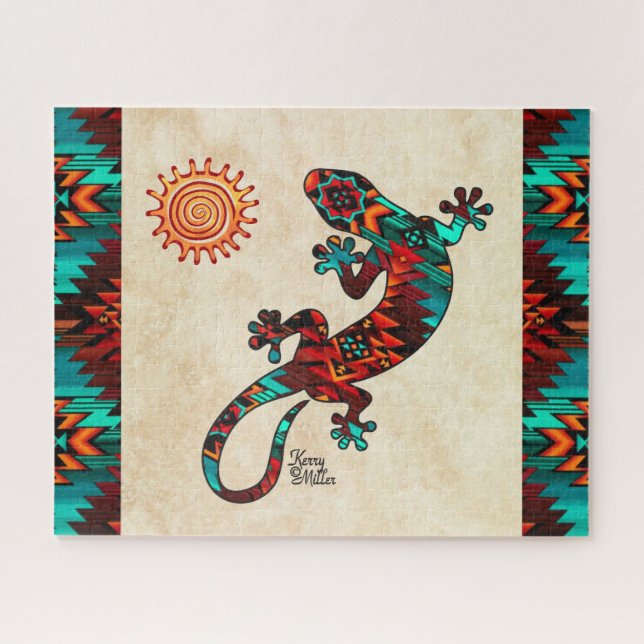 Gecko Lizard Et Sun Jigsaw Puzzle Puzzle (Horizontal)