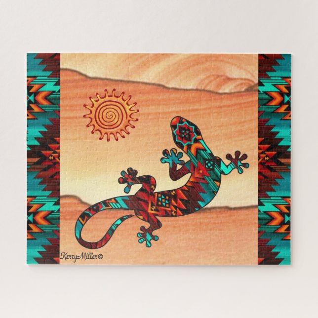 Gecko Lizard Et Sun Jigsaw Puzzle Puzzle (Horizontal)