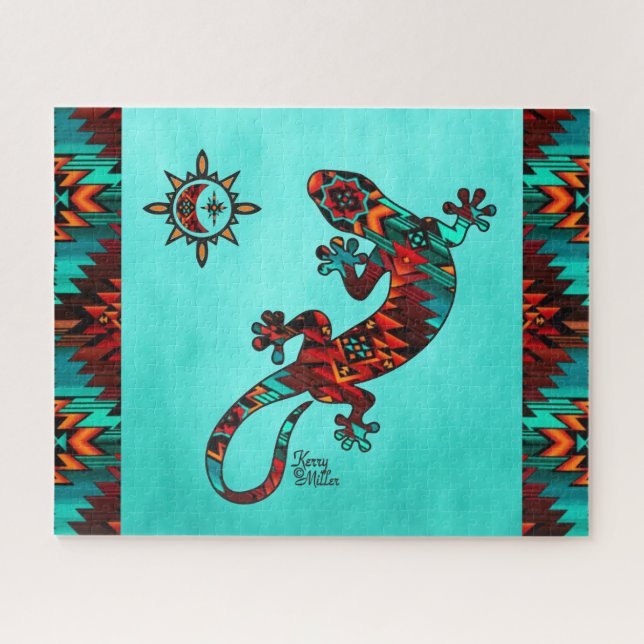 Gecko Lizard Et Sun Jigsaw Puzzle Puzzle (Horizontal)
