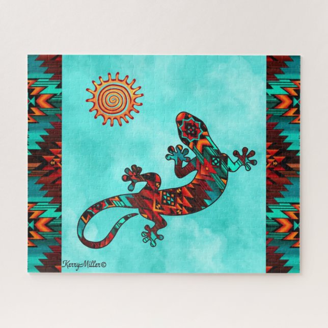 Gecko Lizard Et Sun Jigsaw Puzzle Puzzle (Horizontal)