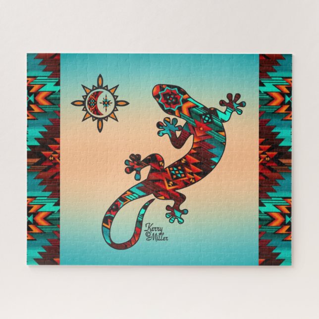 Gecko Lizard Et Sun Jigsaw Puzzle Puzzle (Horizontal)