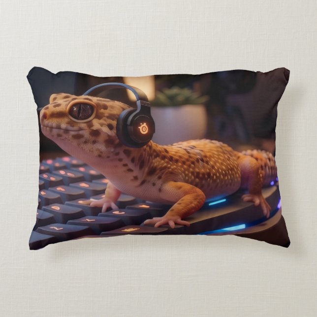 GeckoDev // Coussin Lombaire pour Programmeur Cybe (Devant)