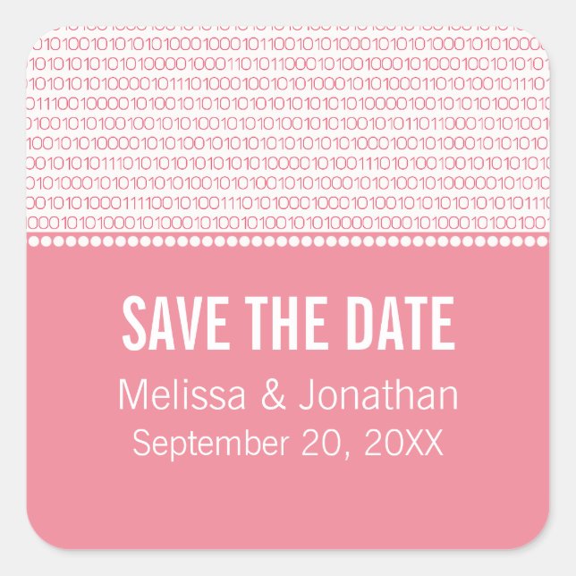 Geek Chic Enregistrer Stickers Date, rose (Devant)