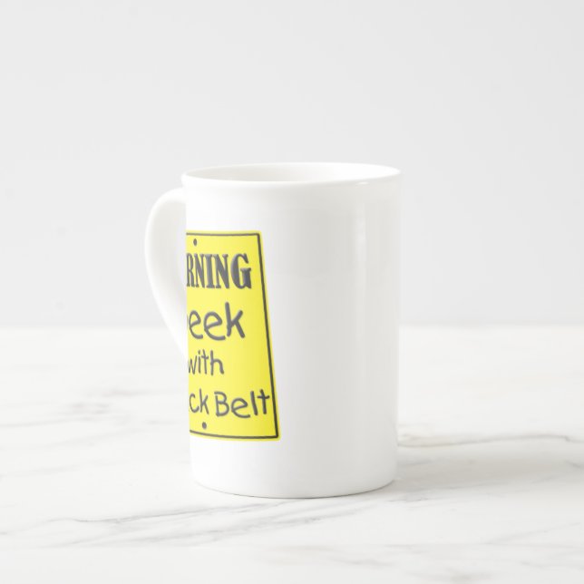 Geek d'avertissement avec Mug ceinture noire (Devant gauche)