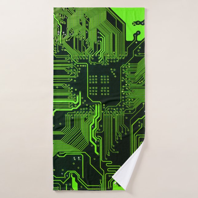 Geek de la carte de circuit électronique Nerd PCB  (Serviette de bain)