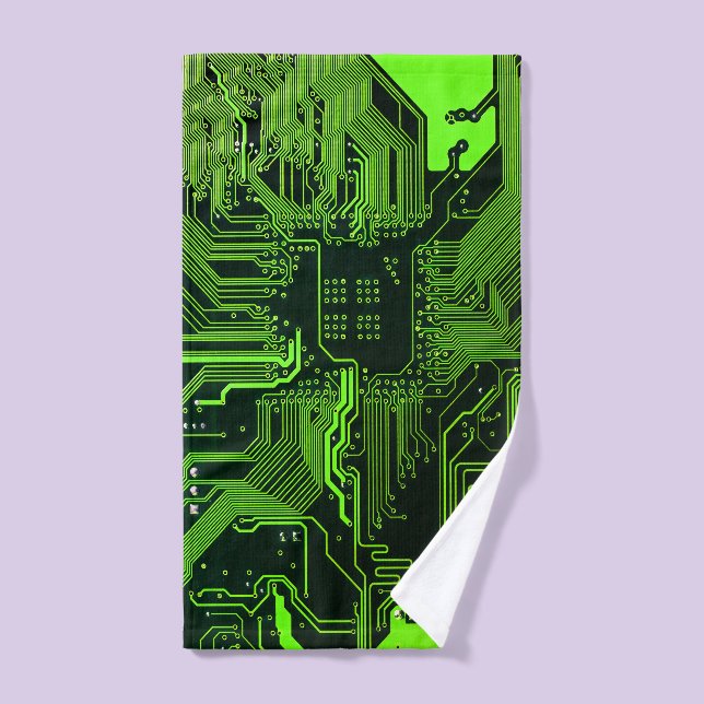 Geek de la carte de circuit électronique Nerd PCB  (Serviette à main)