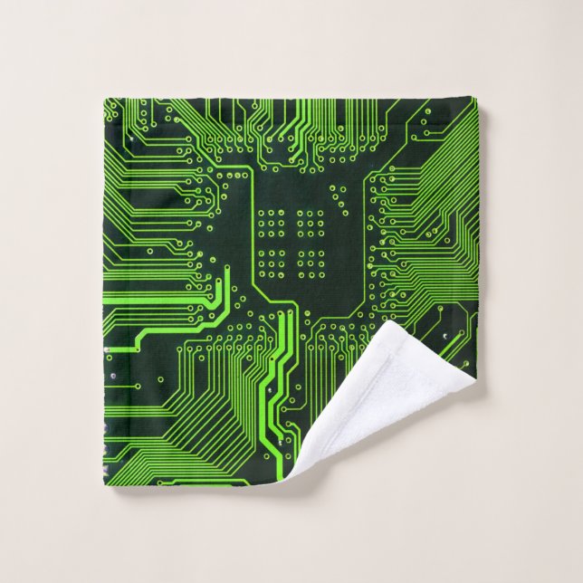 Geek de la carte de circuit électronique Nerd PCB  (Gant de toilette)