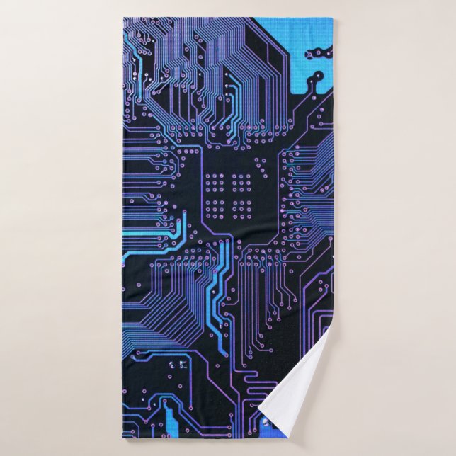 Geek Sortie carte de circuit électronique Nerd PCB (Serviette de bain)