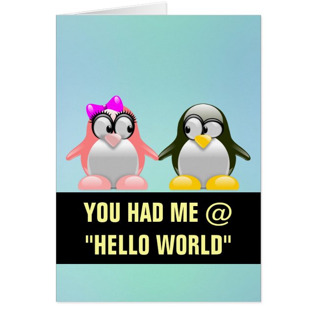 Geek Valentine d'ordinateur : Amour de langage de (Devant)