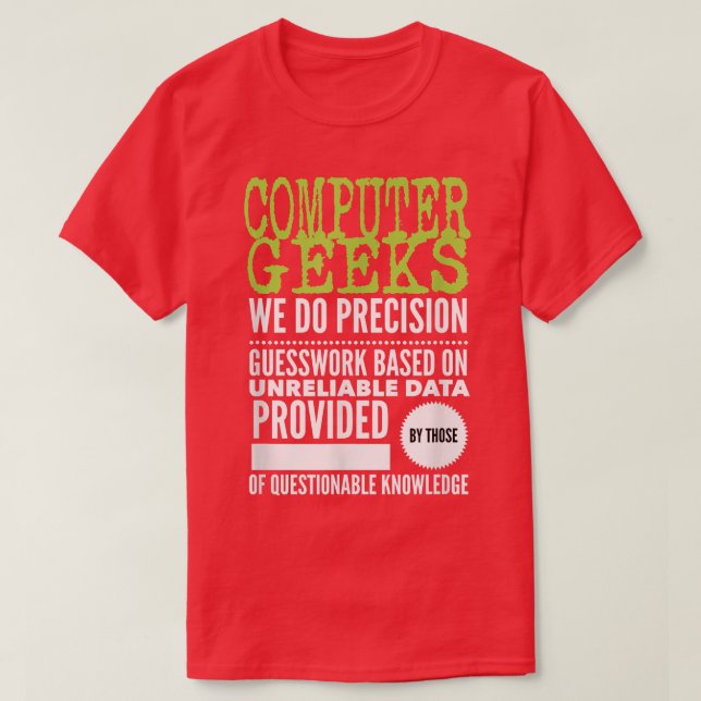Geeks informatiques TShirt programmeur scientifiqu (Design devant)