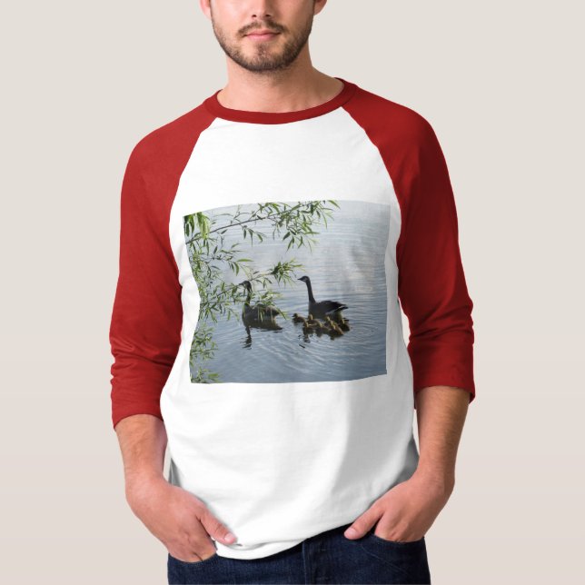 Geese sauvage Mens Raglan T-Shirt (Devant)