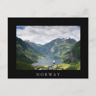 Geirangerfjord en Norvège carte postale frontière 