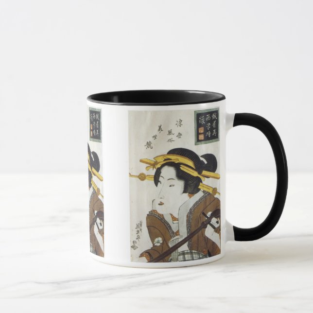 Geisha avec Samisan, Eisen, 1826 Mugs & Steins (Droite)