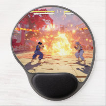 Tapis de souris Boule de feu de Retro Pixel Showdo