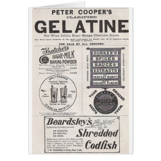 Gelatine, Cod Fish, and more (Devant)