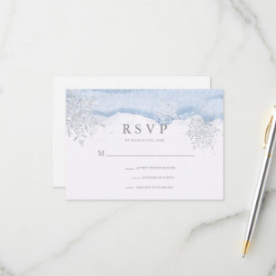 Gelée hiver Silver Snowflakes Mariage RSVP