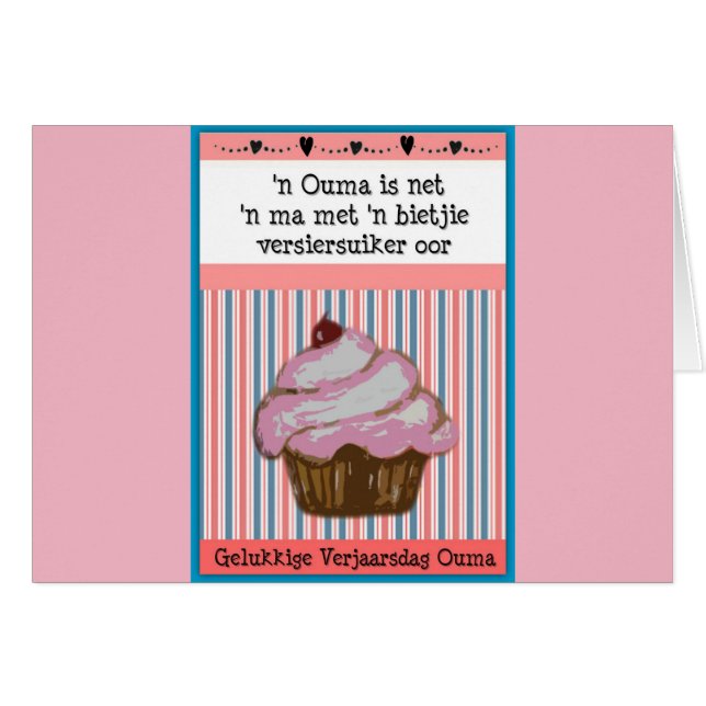 Gelukkige Verjaarsdag Ouma (Devant horizontal)