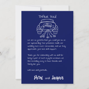 Gem & Stylo Carte de remerciements Royal Blue