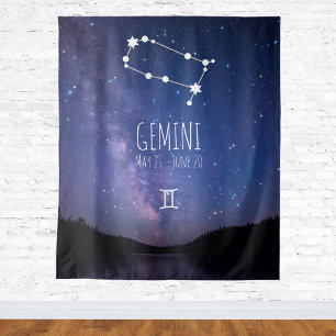 Gémeaux Tapisserie d'astrologie personnalisée