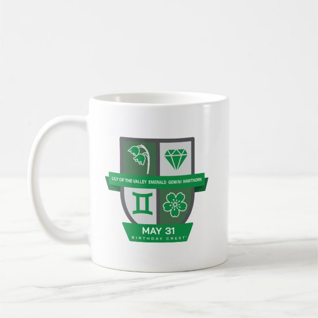 Gemini Birthday Crest™ for May 21-31 Mug (Gauche)