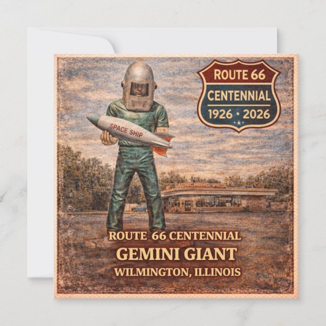Gemini Giant Route 66 Note de Voyage (Devant)
