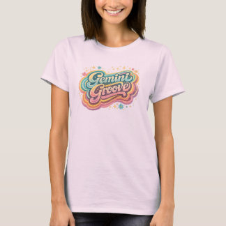 Gemini Groove | T-Shirt Astrologie Rétro Zodiaque