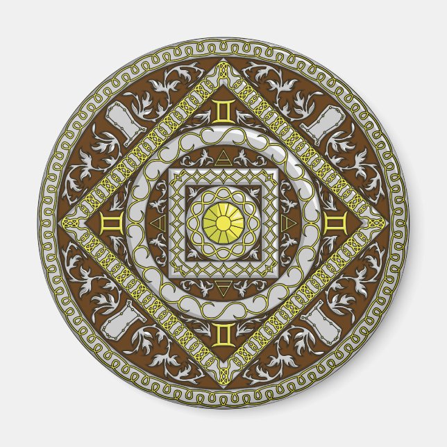 Gemini Mandala Magnet (Devant)