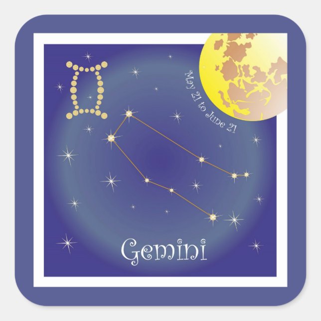 Gemini May 21 to June 21 Autocollants (Devant)