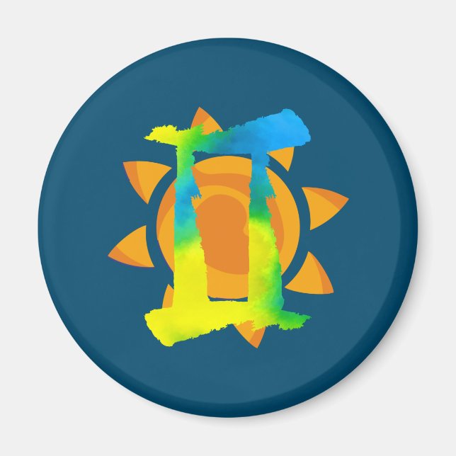 Gemini Sun Magnet (Devant)