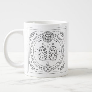 Gemini Zodiac Custom Anniversaire Mug