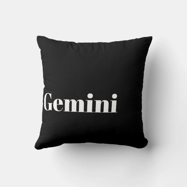 Gemini Zodiac Mot Cloud Jeter Oreiller (Verso)