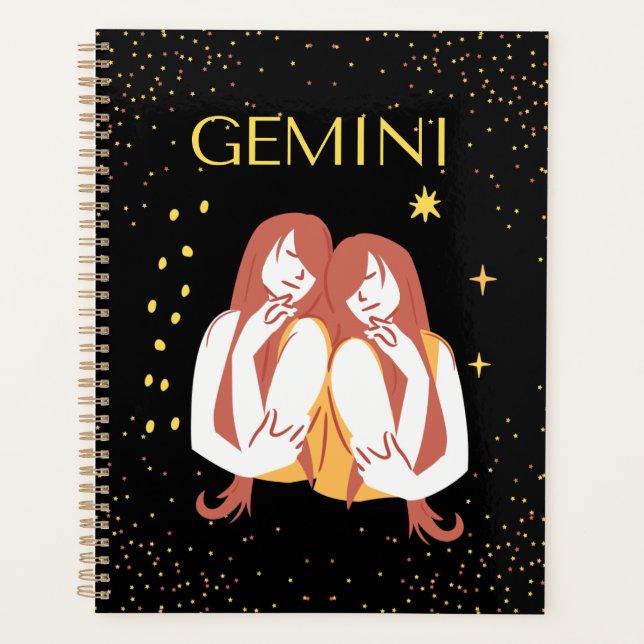 Gemini Zodiac Sign&Quote Moderne Elégant Thème Cad (Devant)