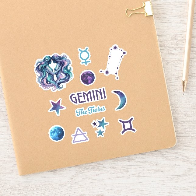 Gemini Zodiac Sticker Collection (Carnet)