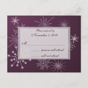 Gemmes à neige / Carte de réponse Mariage